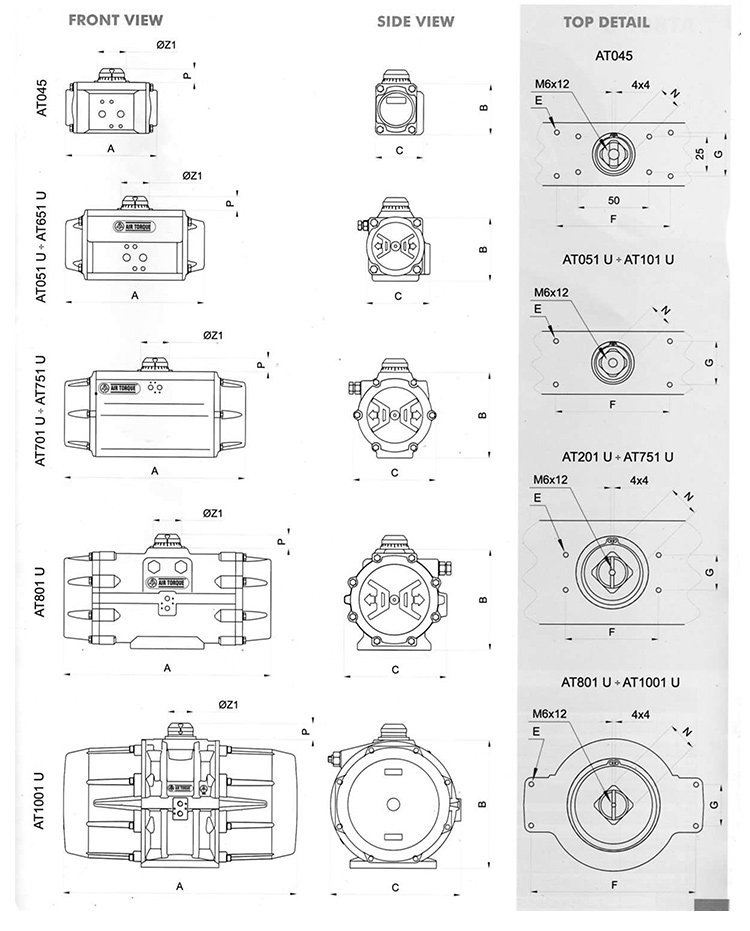 AIRTORQUE氣動執(zhí)行器結(jié)構(gòu)圖