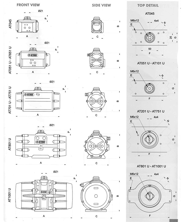 AIRTORQUE氣動執(zhí)行器結(jié)構(gòu)圖