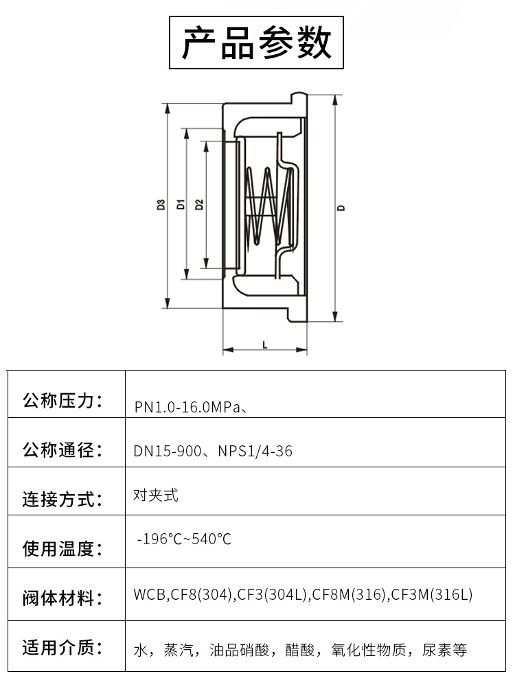 對(duì)夾式止回閥結(jié)構(gòu)