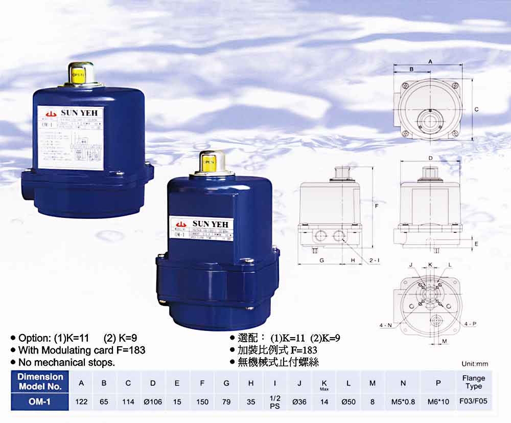 om-1電動(dòng)執(zhí)行器結(jié)構(gòu)圖